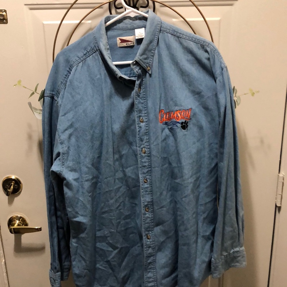 Men’s Vintage Pro Elite Clemson button down size XL